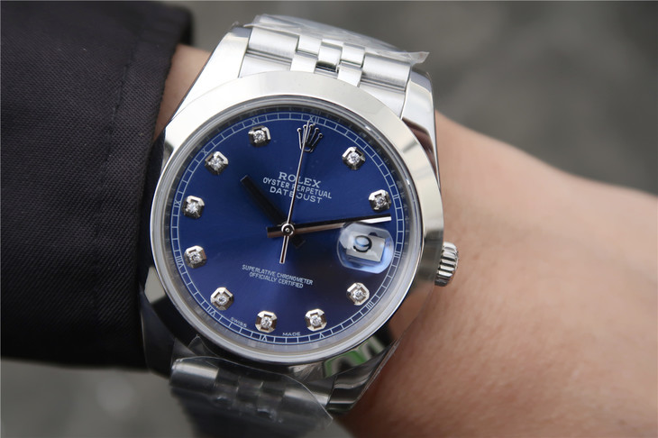 劳力士日志型系列116200男士腕表 (蓝色面)