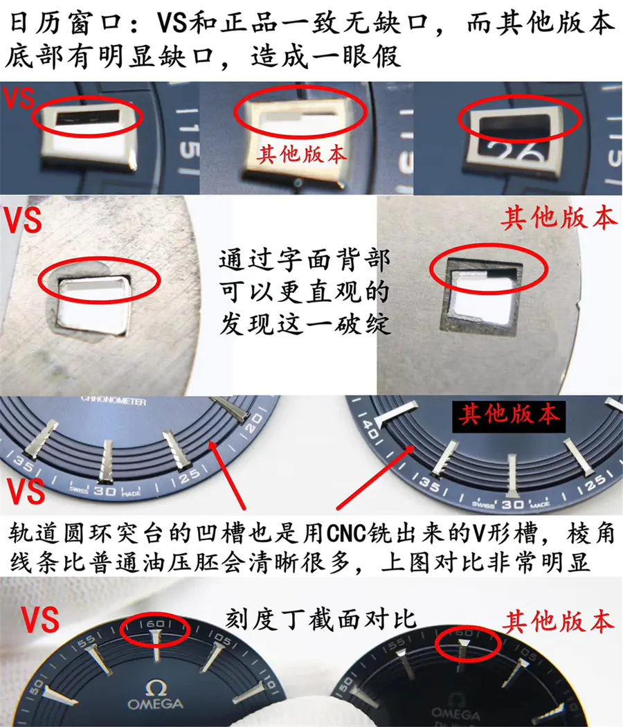 VS欧米茄碟飞明亮之蓝对比原装正品 评测对比