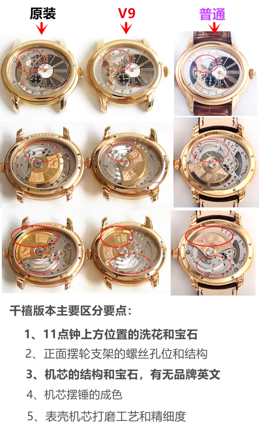 V9爱彼千禧与普通版本的区别