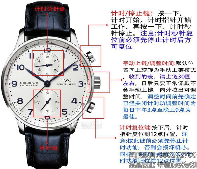 一张图教你机械计时腕表的使用方法和注意事项
