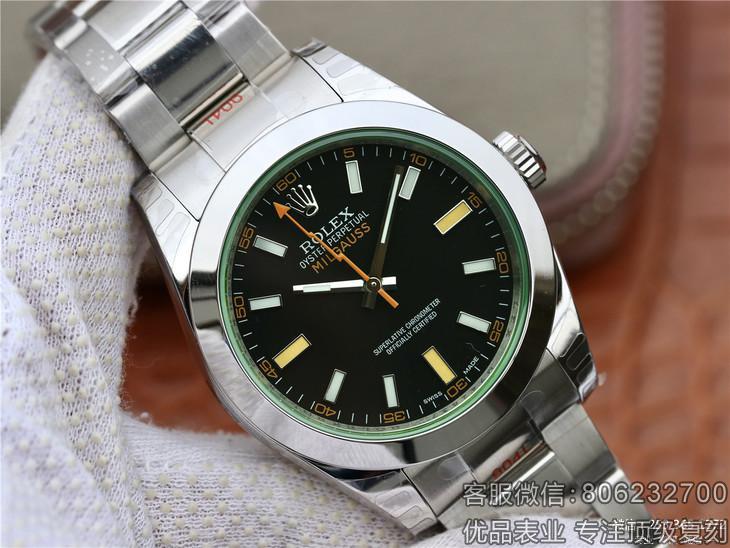 DJ厂劳力士MILGAUSS系列116400闪电针904L钢上市