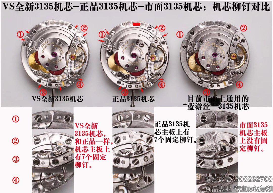 VS厂最新版本复刻劳力士水鬼3135机芯深度拆解图文评测分享