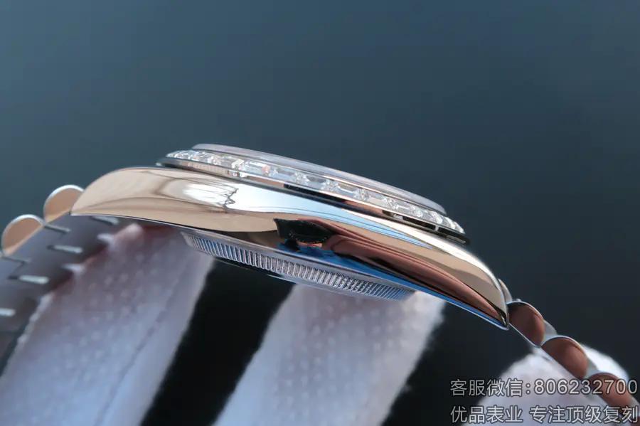 高仿劳力士星期日历型男表多少钱228396TBR黑色腕表