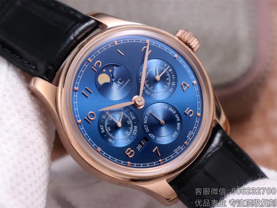 IWC万国表顶级复刻葡萄牙系列真万年历IW503312精仿高端男表