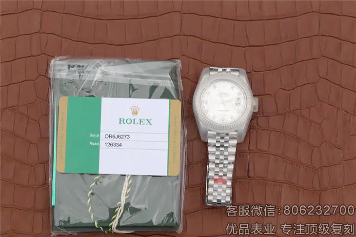劳力士日志贝壳盘钻石手表-精仿一比一劳力士