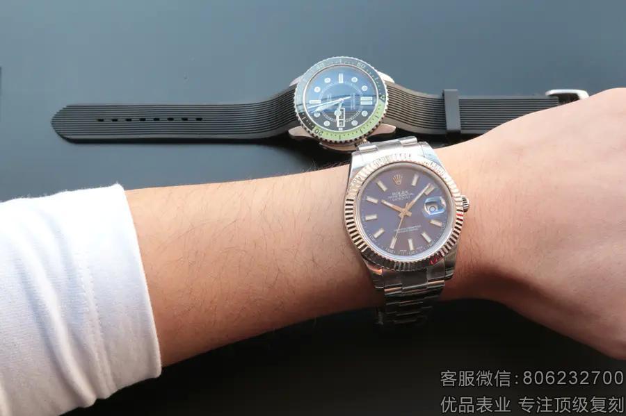 正品劳力士手表价格 日志型蓝盘41MM