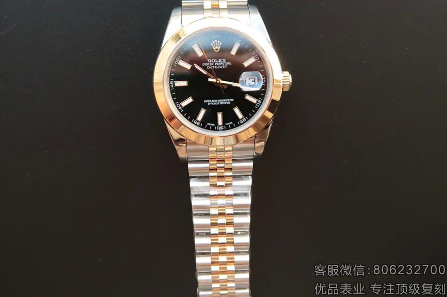 瑞士劳力士高仿复刻日志型系列126303黑盘纪念型手表