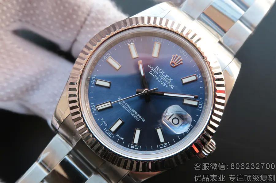 正品劳力士手表价格 日志型蓝盘41MM