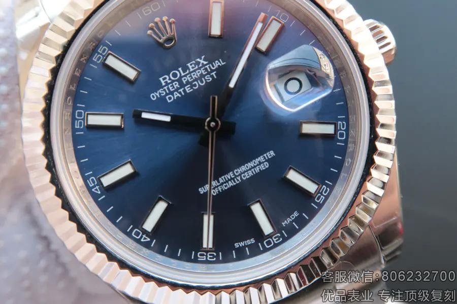 正品劳力士手表价格 日志型蓝盘41MM