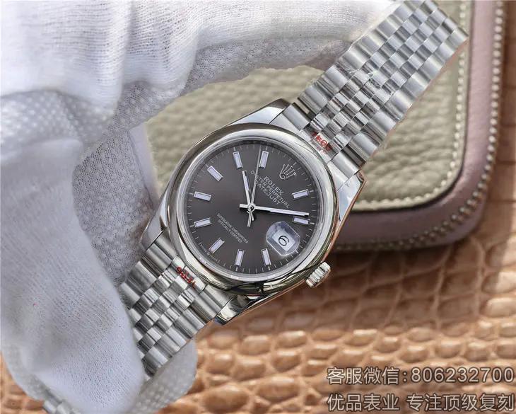 顶级精仿劳力士手表图 最好的日志型腕表灰面36MM