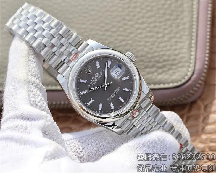 顶级精仿劳力士手表图 最好的日志型腕表灰面36MM