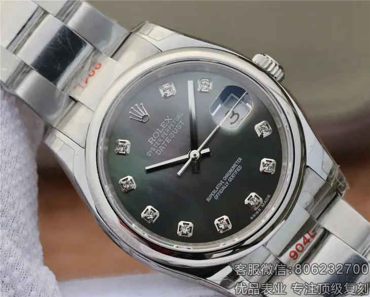 复刻手表1比1劳力士日志型36MM 三珠链表带