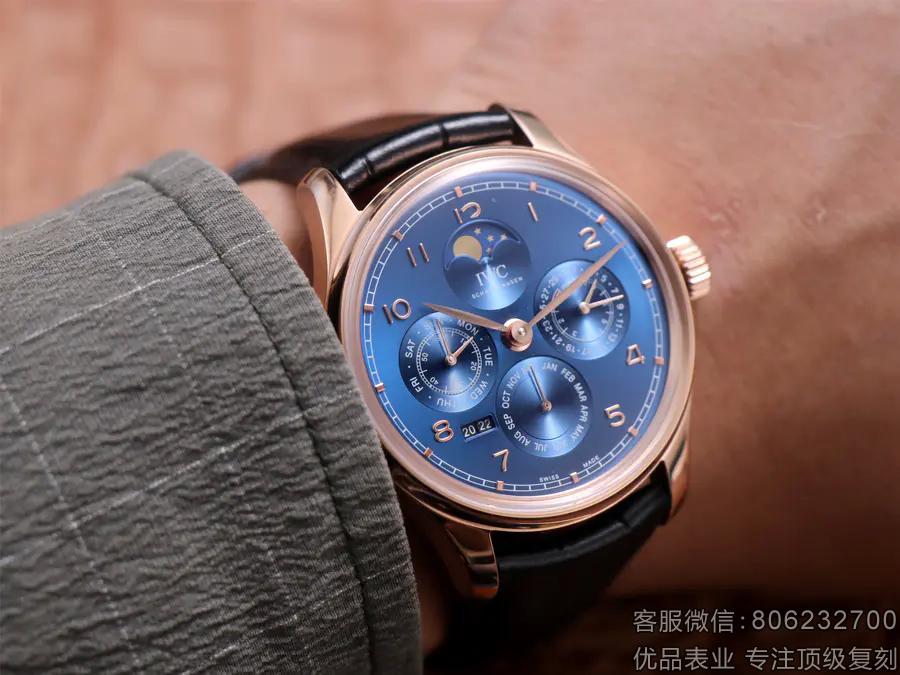 IWC万国表顶级复刻葡萄牙系列真万年历IW503312精仿高端男表
