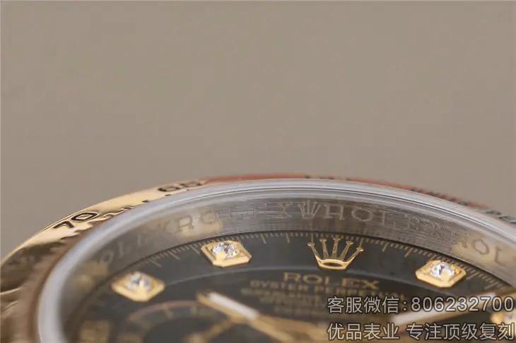 高仿瑞士劳力士手表价格图片宇宙计时型迪通拿116503黑盘镶钻手表