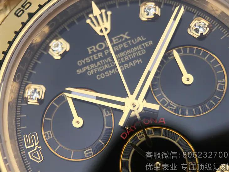 n厂劳力士顶级复刻迪通拿系列116508黑盘钻刻手表