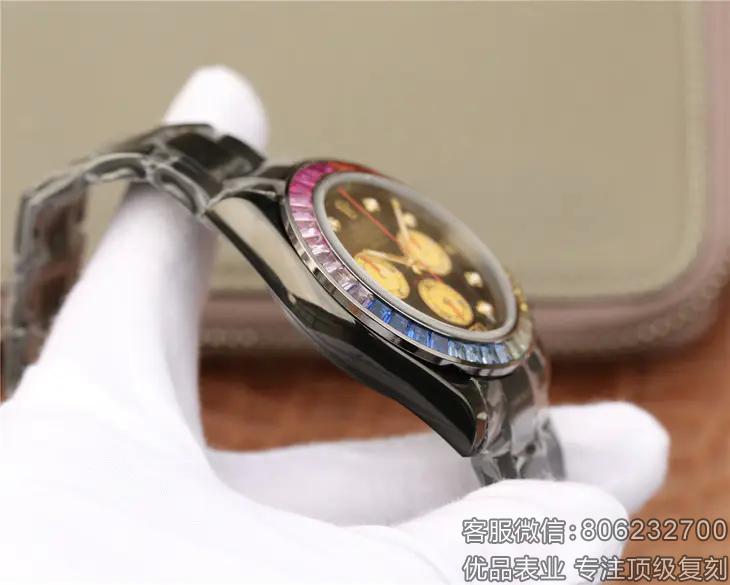 rolex精仿一比一宇宙计型迪通拿系列计时机械全黑男表