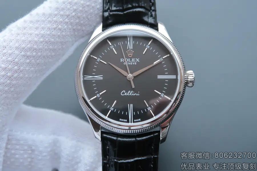 劳力士顶级复刻切利尼系列50509黑盘腕表