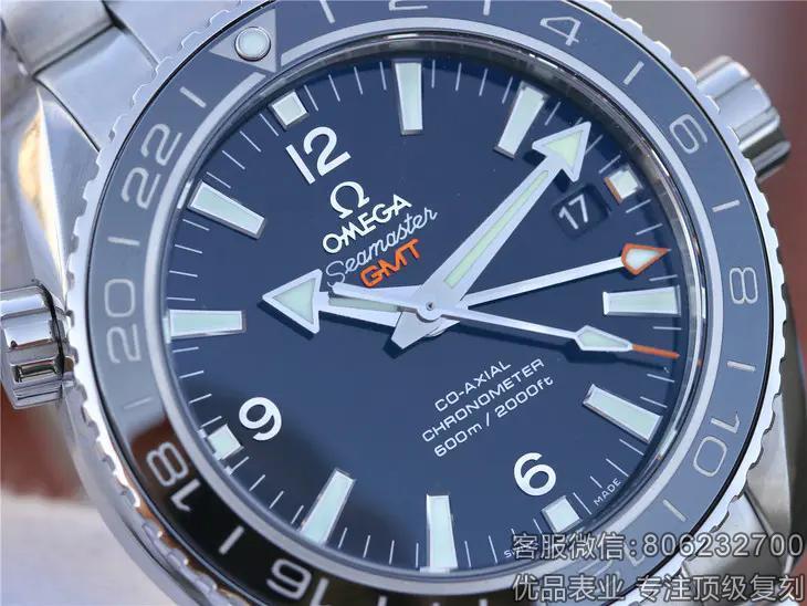 一比一复刻欧米茄海马系列232.30.44.22.01.001GMT腕表 直径43.5mm
