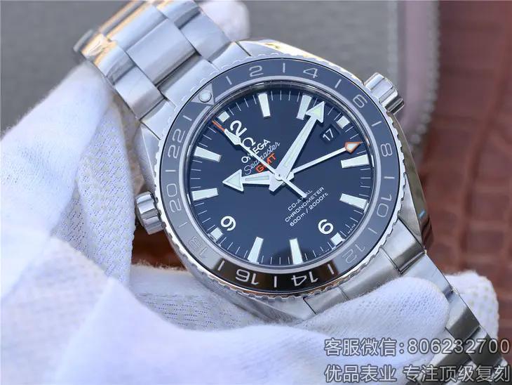 一比一复刻欧米茄海马系列232.30.44.22.01.001GMT腕表 直径43.5mm