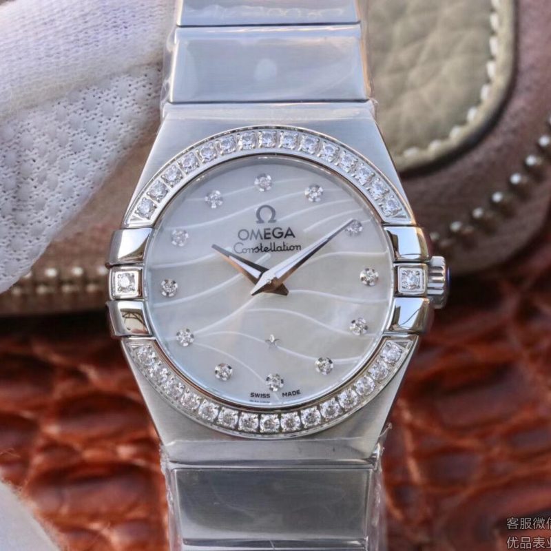欧米茄星座系列高仿女表进口石英机芯手表