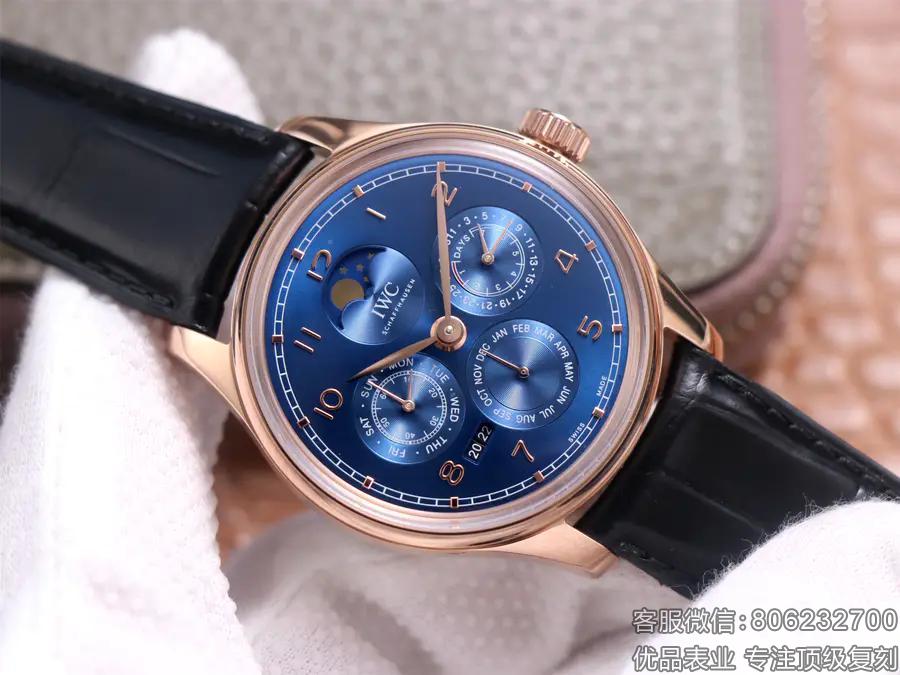 IWC万国表顶级复刻葡萄牙系列真万年历IW503312精仿高端男表