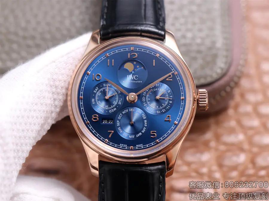 IWC万国表顶级复刻葡萄牙系列真万年历IW503312精仿高端男表