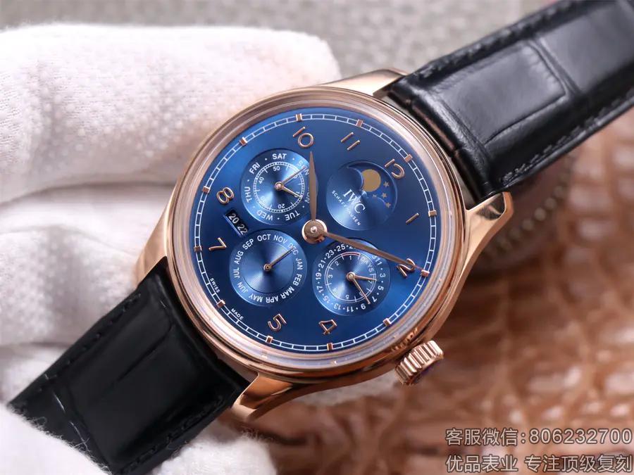 IWC万国表顶级复刻葡萄牙系列真万年历IW503312精仿高端男表