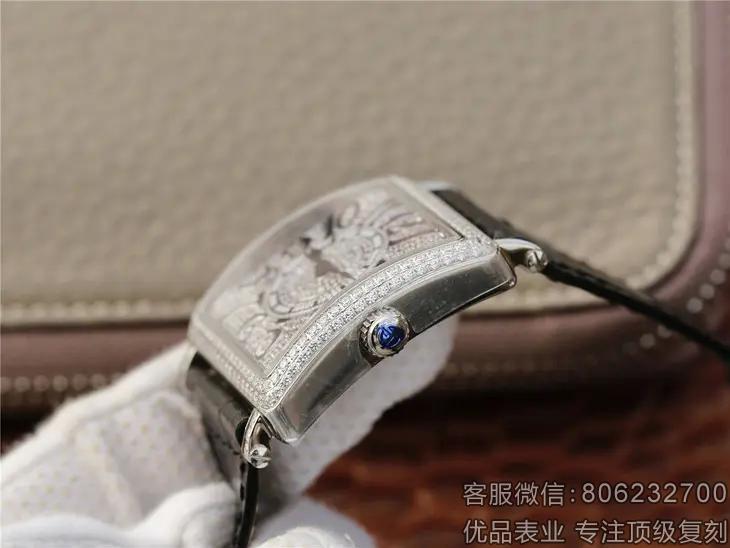 复刻版法兰克穆勒MASTER SQUARE满钻满天星系列女士石英腕表