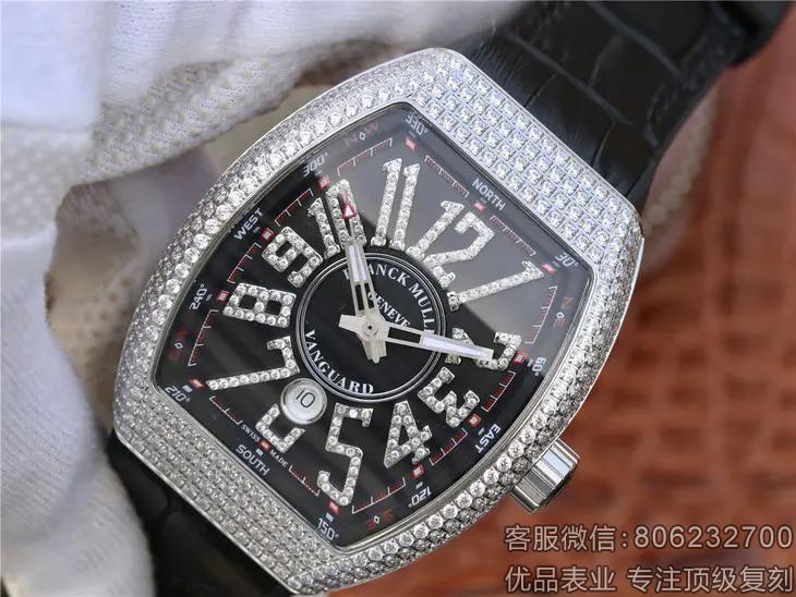 法兰克穆勒V45系列 机械男表遊艇系列满钻法穆兰v45复刻